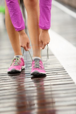 Running Shoes - Tying Up the Laces
