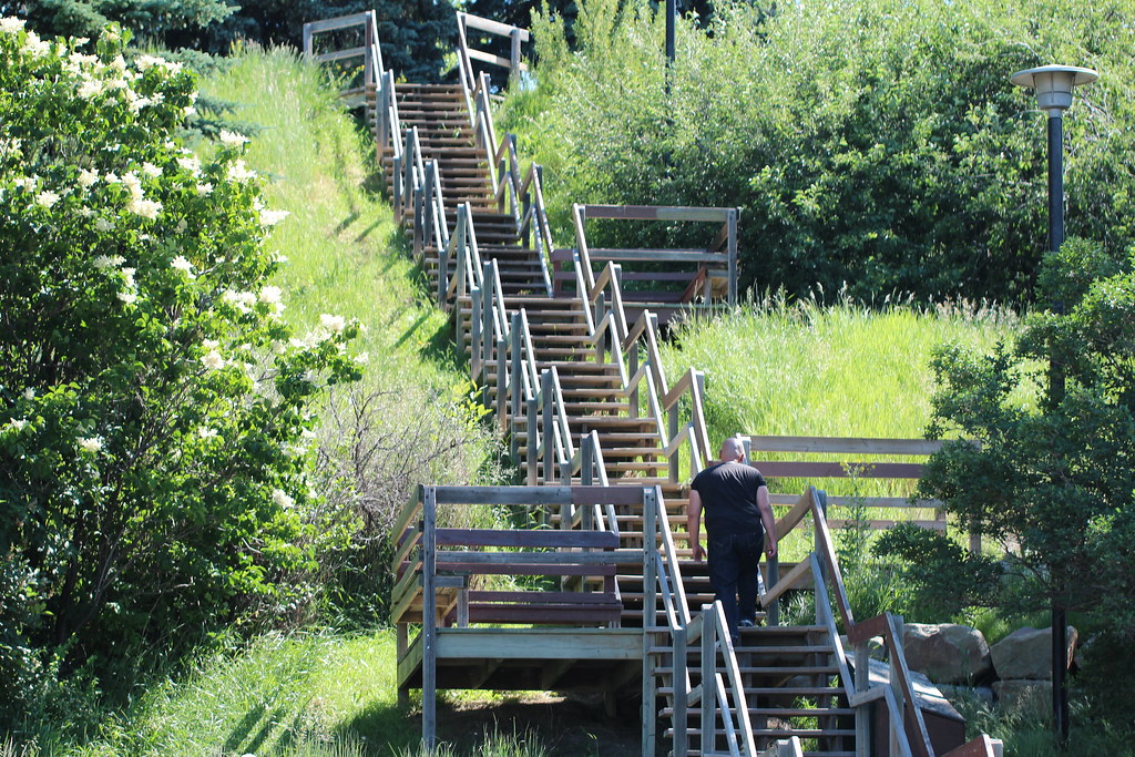 Cresent Heights Stairs by Curling Club in Calgary
