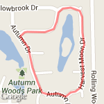 Autumn Woods Dog Loop route map