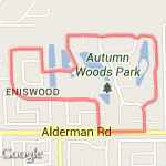 Eniswood Loop route map