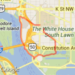 Real route around river route map