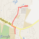 Meadowmont 5-miler route map