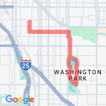 Home through wash park route map