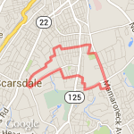 Five miler for Running Group route map