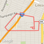 3.00 Mile walk route map