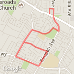 3ish miles walking route map