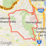 SW portland route map