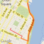 East river to 23rd st route map