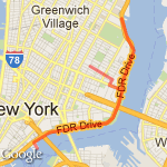 East river waterway + seaport run route map