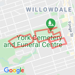 North York Cemetary route map