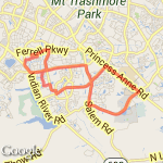 13.1 mile route map