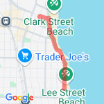 Evanston 2 Mile Lake Shore route map