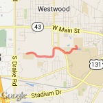 Harrison to middle School route map