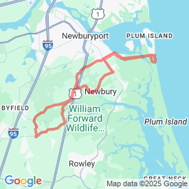 Plum and gov - 31.77 Km route in Newburyport