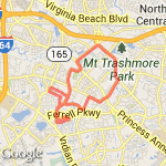 11.28 mile run route map