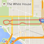 Washinton Monument and National Mall jogging path - Washington, DC route map