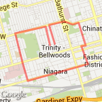 5 k Dundas to king to shaw to dundas route map