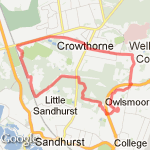 Sandhurst to Crowthorne route map