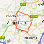 Altrincham Hale Timperley route map