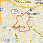 10 mile run route map