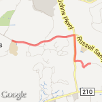 Creekside out and back route map