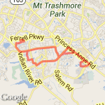 12.6 miles or little more tyhan 20k route map