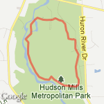 Hudson Mills Outer Loop route map