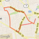 North Providence route map