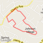 1.5 mile Cherry Hill route map