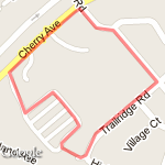 1 mile Cherry Hill route map