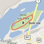 belle island loop .88 miles route map