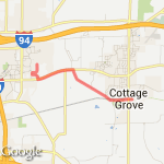 To Glacier Drumlin route map