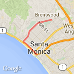 9 miles Santa Monica route map