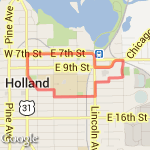Jog/walk route map