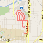 Park Hill Loop route map