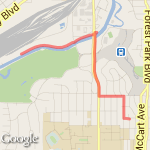 Trinity 4 Mile route map