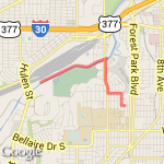 Trinity 5 Mile route map