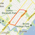 Cody Walk Bronte Rd route map