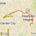 Hines Drive Half Marathon route map