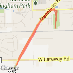 my first 5k route map