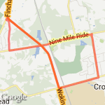 10k Crowthorne + Nine Mile Ride route map
