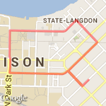 Langdon/Johnson route map