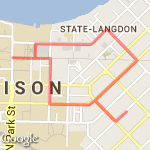 Improvised Langdon Construction Route route map