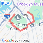 park to cemetery  route map