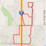 Work - 9 mi route map