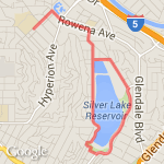 Once around SilverLake from School route map