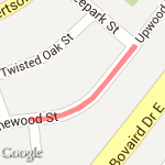 End Piece of 0.45 km route map