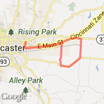 Hilly 9 miler route map