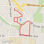 Friendly Run route map