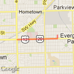 Cicero-95th route map